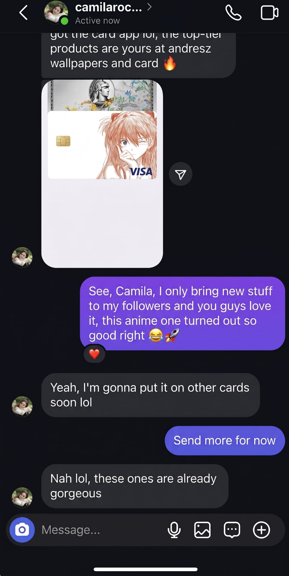 Customer screenshot