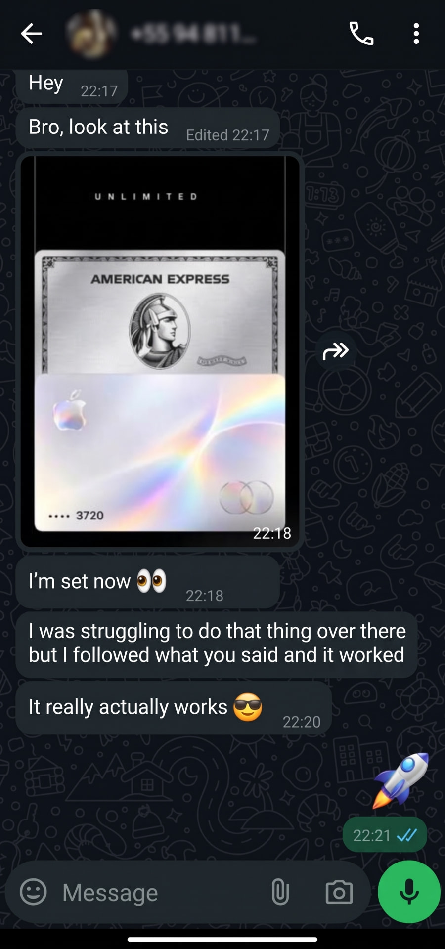 Customer screenshot